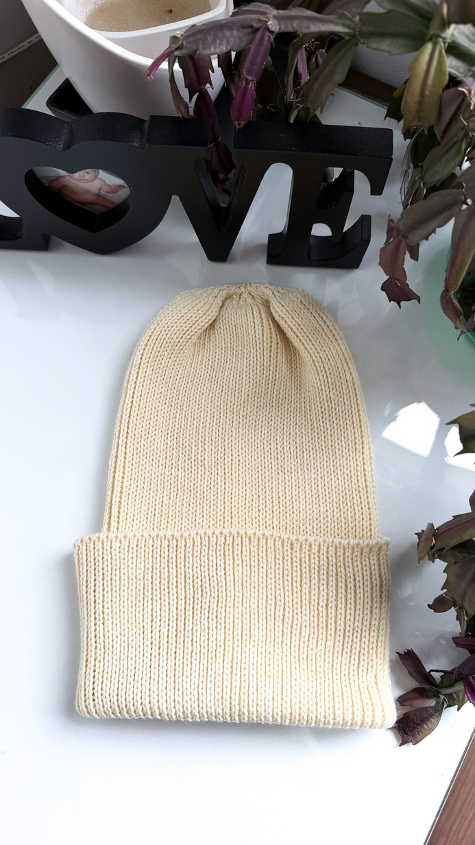 VARELLA Baby Merino Wool Beanie 03 Light Yellow