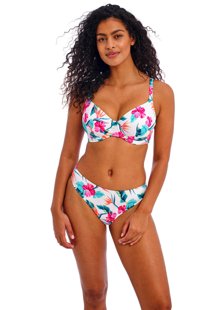 KOMPLET - Strój dwuczęściowy Freya PALM PARADISE White - wybierz fason i rozmiar (32FF, 32G, 36DD, 36G, 38GG)
