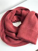 Wełniany komin zawijany 100% Baby Merino 51 Bordowy