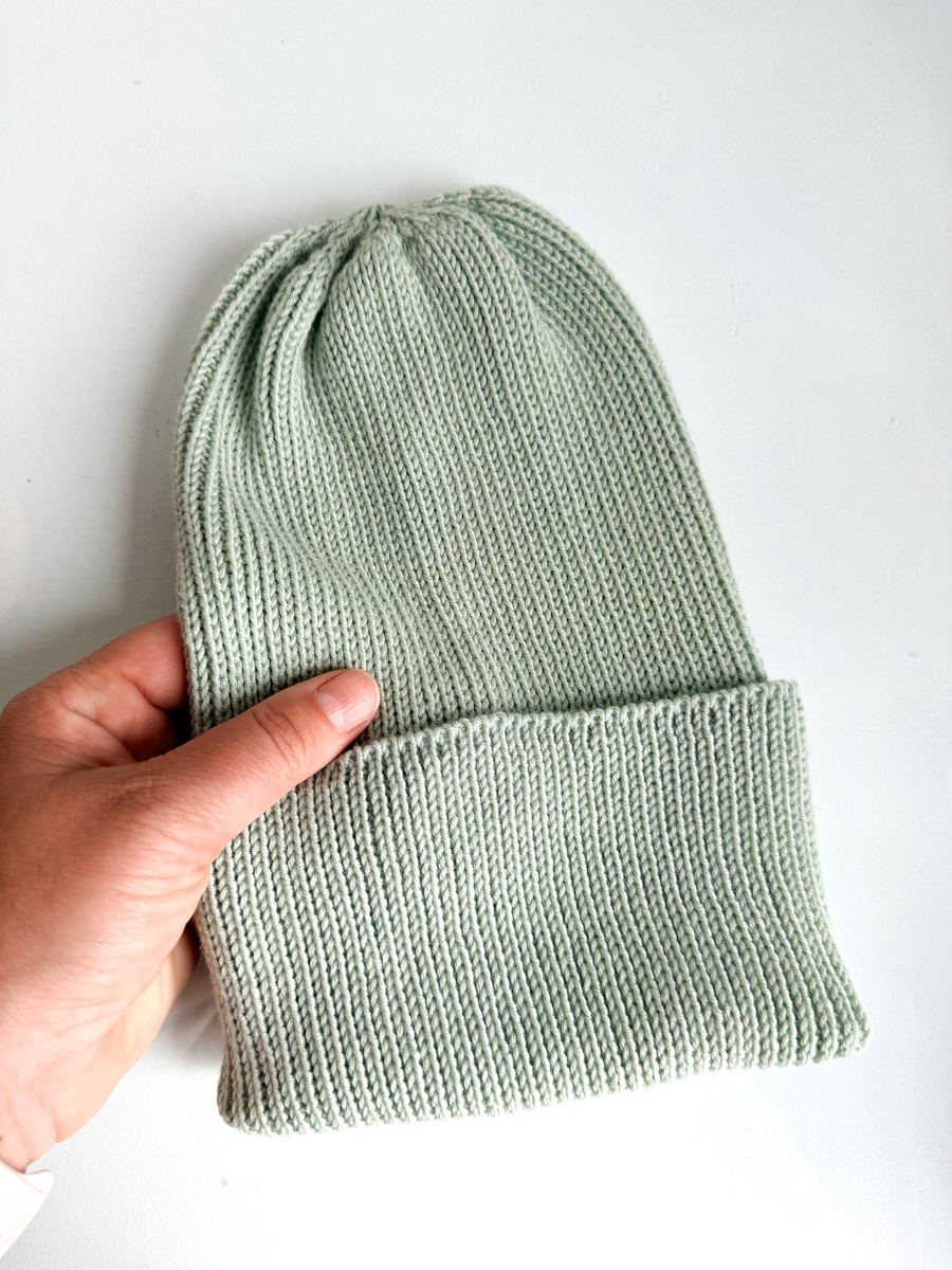 Beanie czapka z wełny merino VARELLA 100% Baby Merino 58 lody pistacjowe