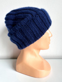 MARLA Turn-Up Beanie 100% Cashmere 638 Indaco