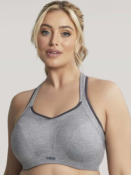 Biustonosz sportowy z fiszbiną i miękką miseczką Sculptresse Panache SPORT 9441 Sports Balconnet Charcoal Marl
