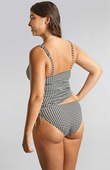 Figi kąpielowe Panache Swim BLACK GINGHAM SW1726D Classic Bikini Bottoms Black Gingham