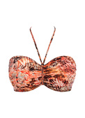 KOMPLET - Strój kąpielowy Freya Swim DESERT CAT Sunset AS205910SUT Uw Bandeau Bikini Top (34D) + majtki wiązane