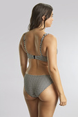 Figi kąpielowe Panache Swim BLACK GINGHAM SW1726D Classic Bikini Bottoms Black Gingham