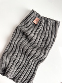 Ręcznie robiony KOMIN 100% Baby Merino 19 Szary 30 cm długości