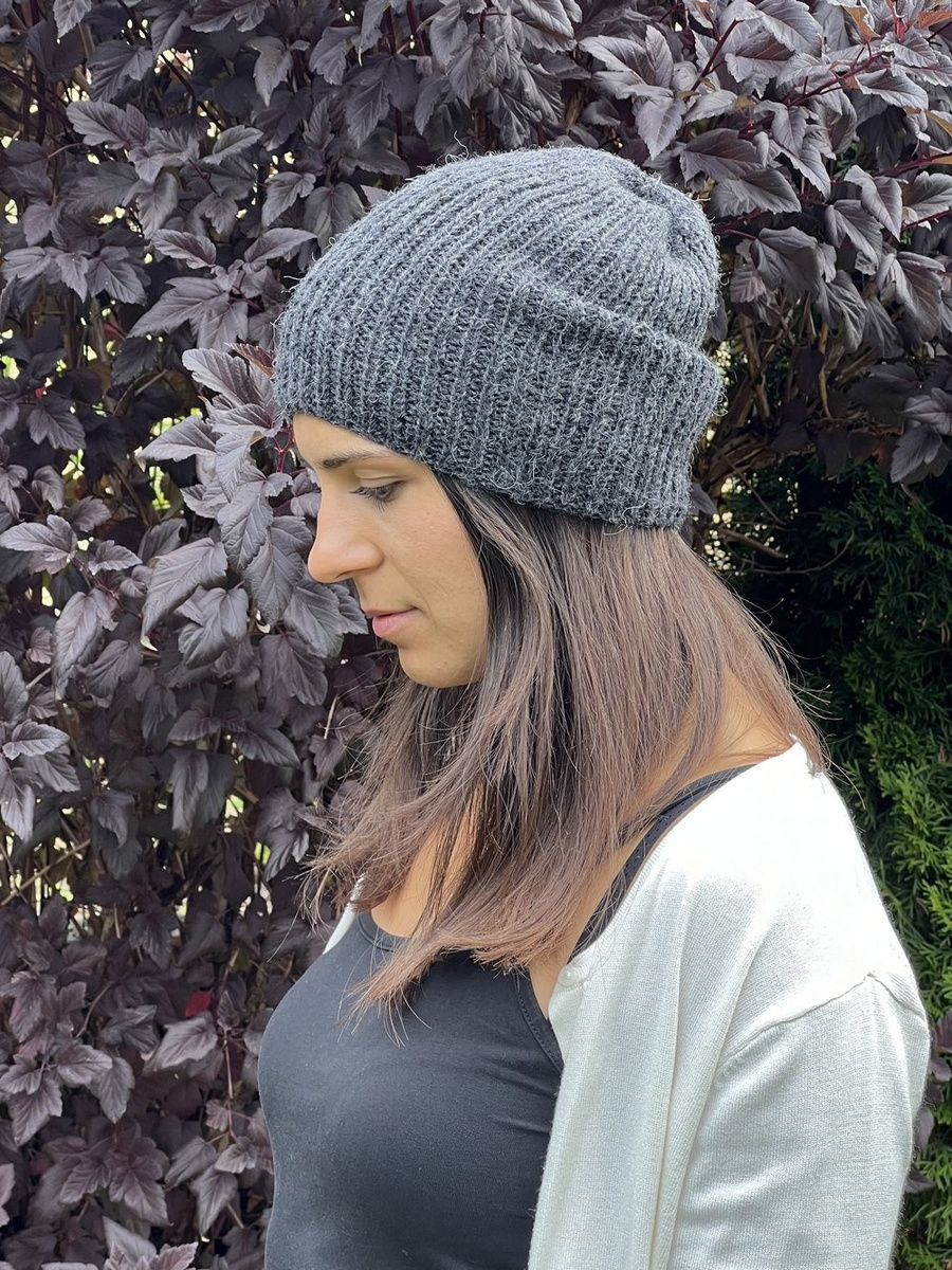 KIARA Beanie 100% Alpaca 0506 Dark Grey