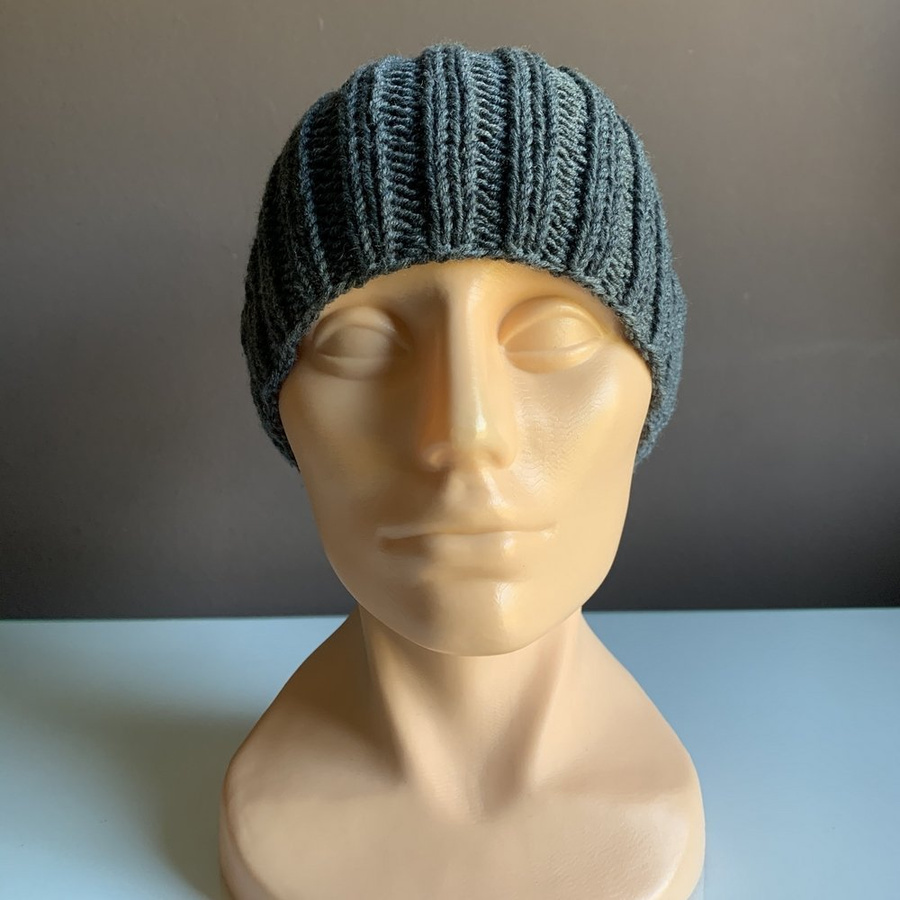 Czapka zimowa męska/damska HELLI 100% Baby Merino 20 Ciemny Szary