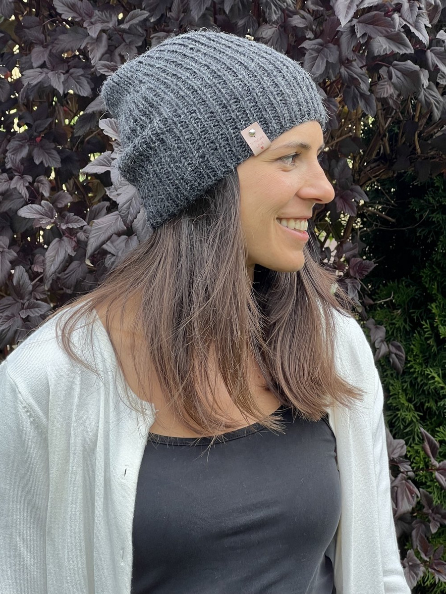 KIARA Beanie 100% Alpaca 0506 Dark Grey