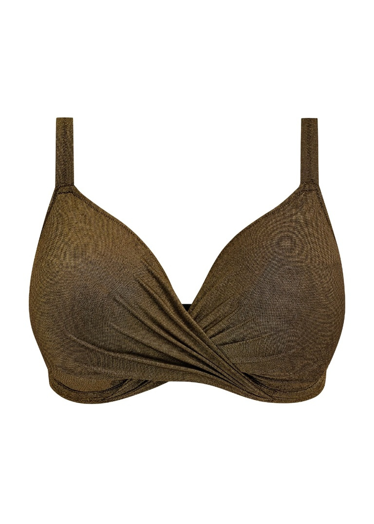 Biustonosz kąpielowy Elomi Swim SUNSET SHIMMER ES803227GOR Uw Plunge Bikini Top Gold Rush